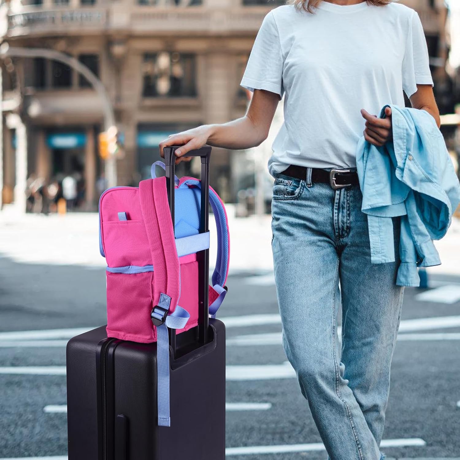 DDgro Backpack for Toniebox 1 & Toniebox 2 Starter Set, Travel Bag for Tonies Characters, Charger Station & Headphone Carrying Case (Pink)
