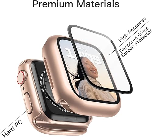 Vista 15 de JETech Funda con protector de pantalla para Apple Watch SE 3/2/1 (2025/2022/2020)/Series 6 5 4 de 1.732 pulgadas, cubierta protectora total
