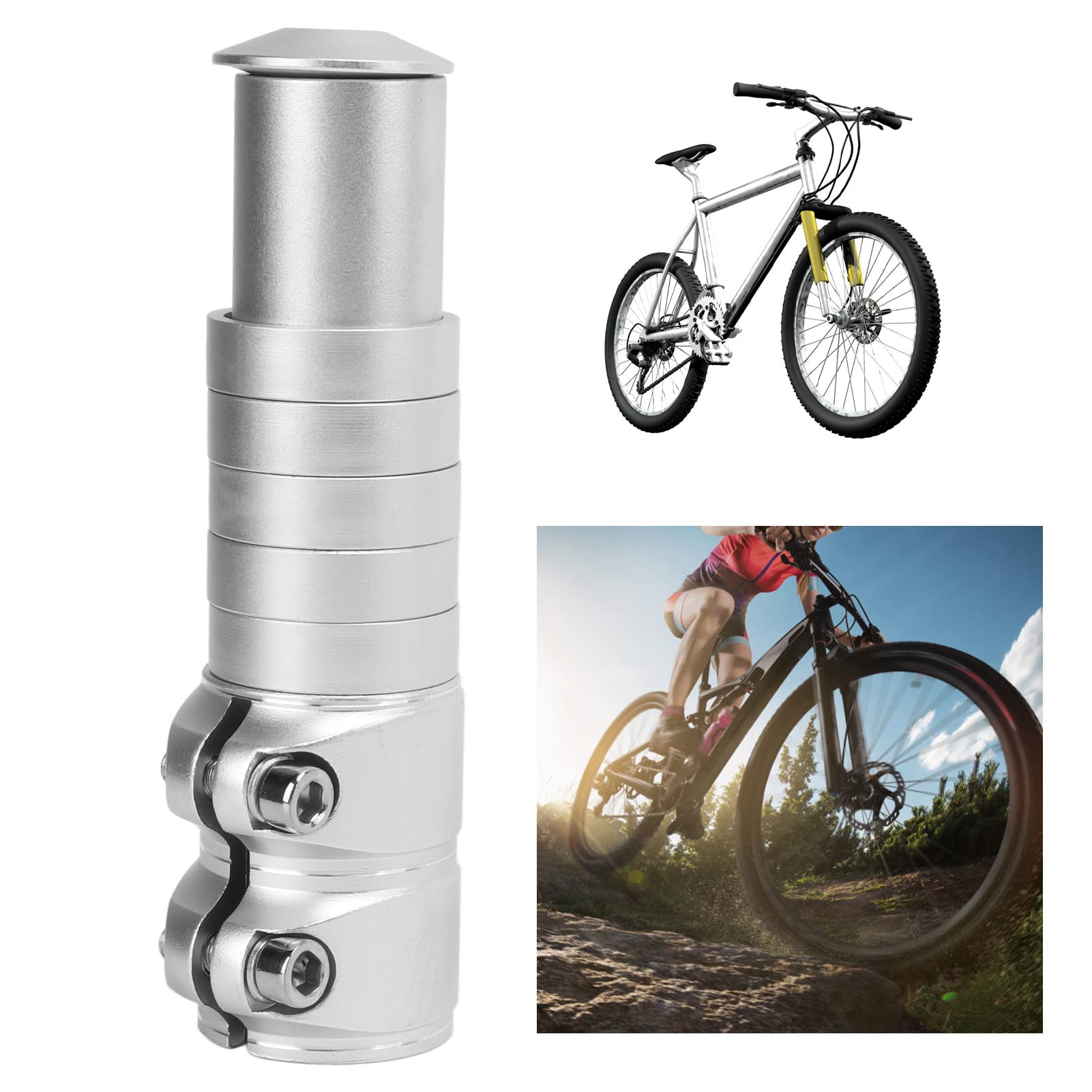 Estensore Stelo Forcella Bici,MoreChioce 30 MM in Lega di Alluminio Manubrio Stelo Estensione Prolunga Manubrio MTB Manubrio Riser Accessori per Biciclette per Mountain Bike,Bici da Strada,MTB