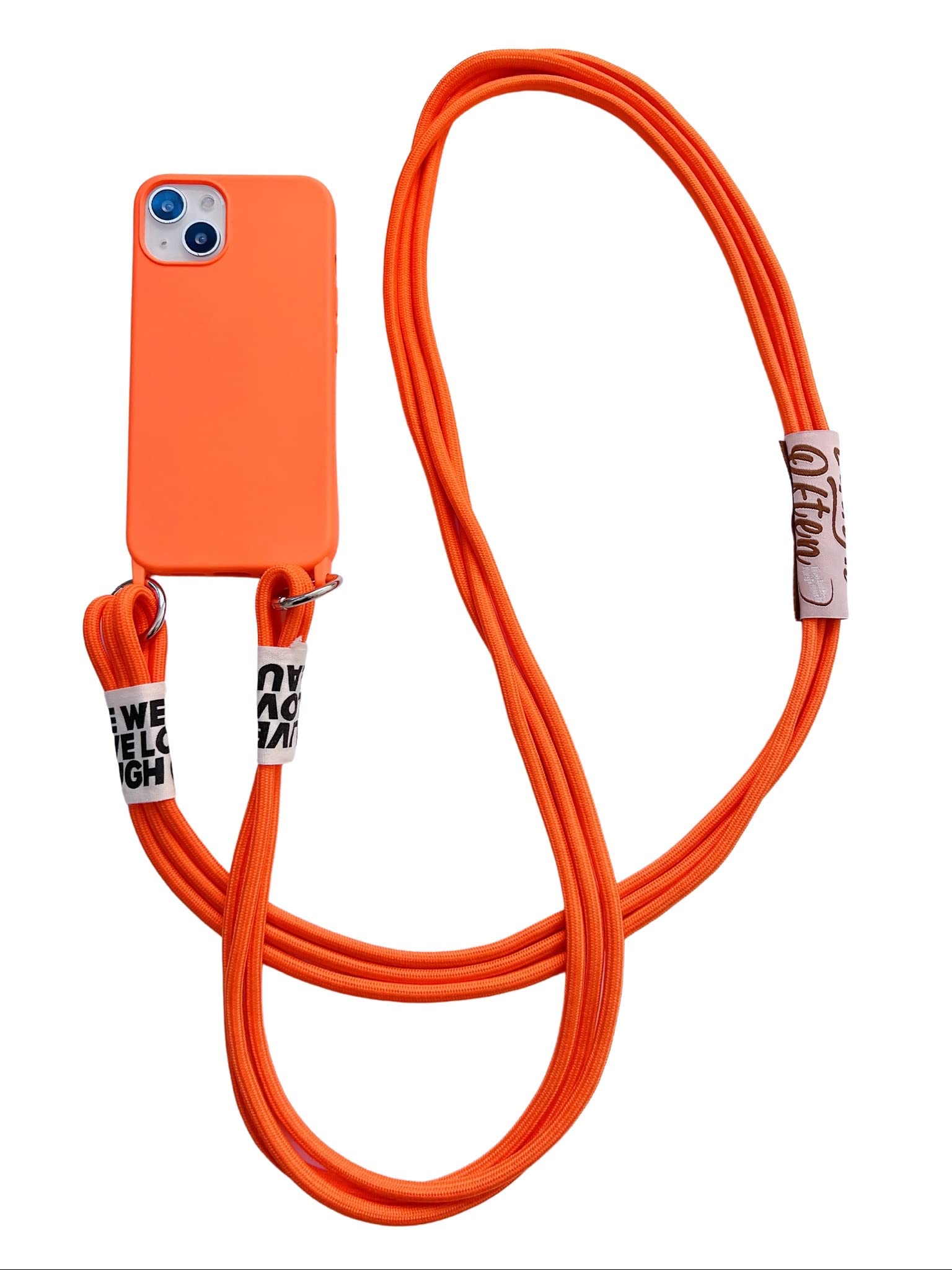Custodia In Silicone Con Cordino Per IPhone 13 Pro Max, Cover Morbida Con Cinturino Regolabile Da Collo 1,5m - Viola