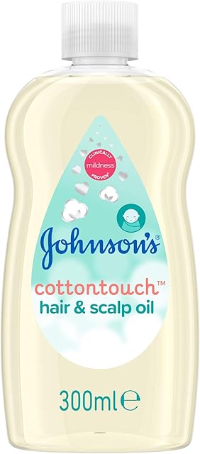 Johnson's Baby Cotton Touch Hair & Scalp Oil Multipack 300ml Clinically Proven Suitable for New-born Skin - Loosens Dry Flakes Caused by Cradle Cap