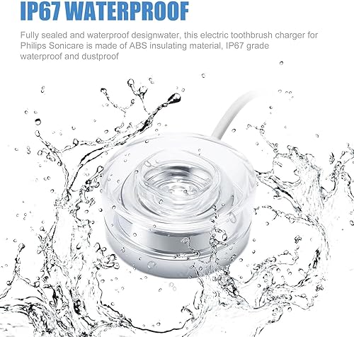 Miniatura 4 de Base de cargador de repuesto para cepillo de dientes eléctrico compatible con Philips Sonicare HX9300 HX9900 Series Base de carga inductiva portátil