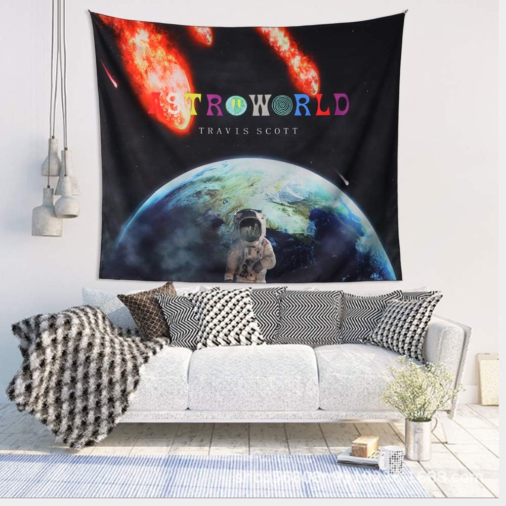 Tra-vis SCO-tt Astro World Tapestry, 3D Boutique Art Wall Tapestry Wall Hanging Tapestries Galaxy Tapestry Starry Sky Tapestry for Living Room Bedroom Dorm Decor (59.1 x 51.2 inch)
