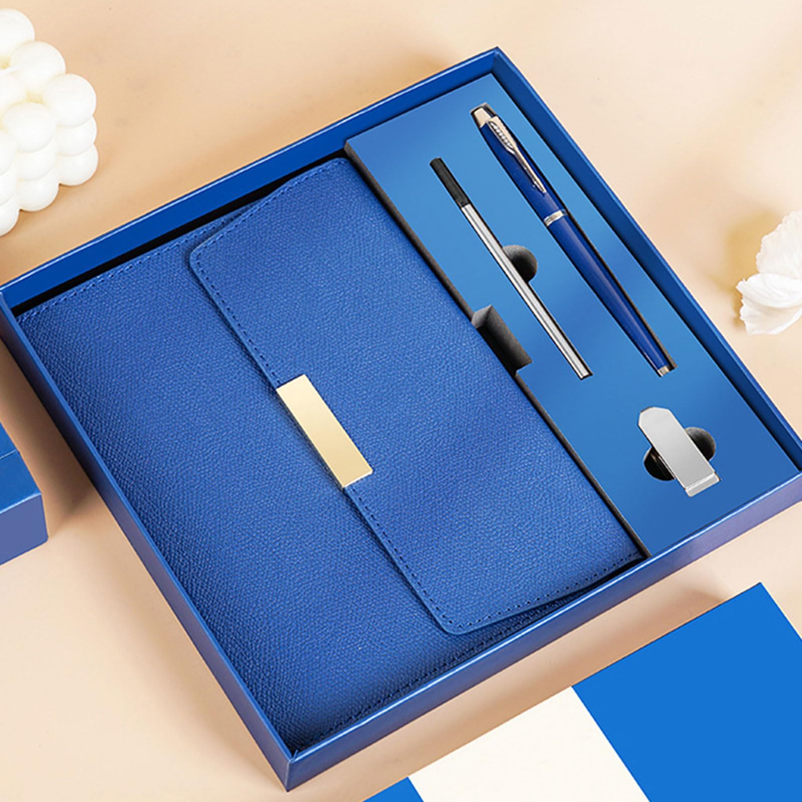 Notizbuch Set mit Stift und Box PU Leder Journal Notebook 100 Blatt Schreibbedarf für Schule Büro
