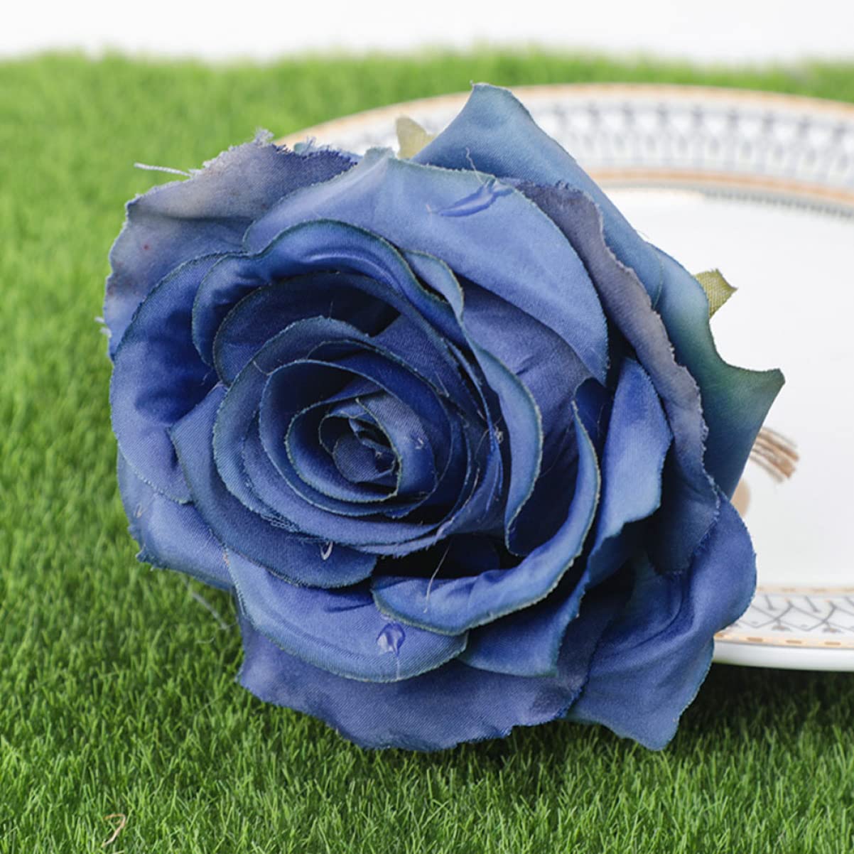 Abaodam 12pezzi Fibbia Decorativa Per Tovaglioli Con Fiori Simulati Juta Anelli Per Tovaglioli Per Matrimoni e Feste Decorazione Elegante Per Tavola