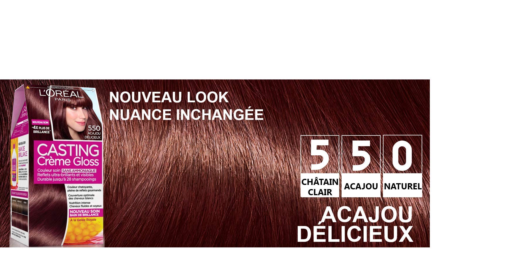 L'Oréal Paris Casting Crème Gloss Coloration Ton Sur Ton Sans Ammoniaque 5.50 Acajou
