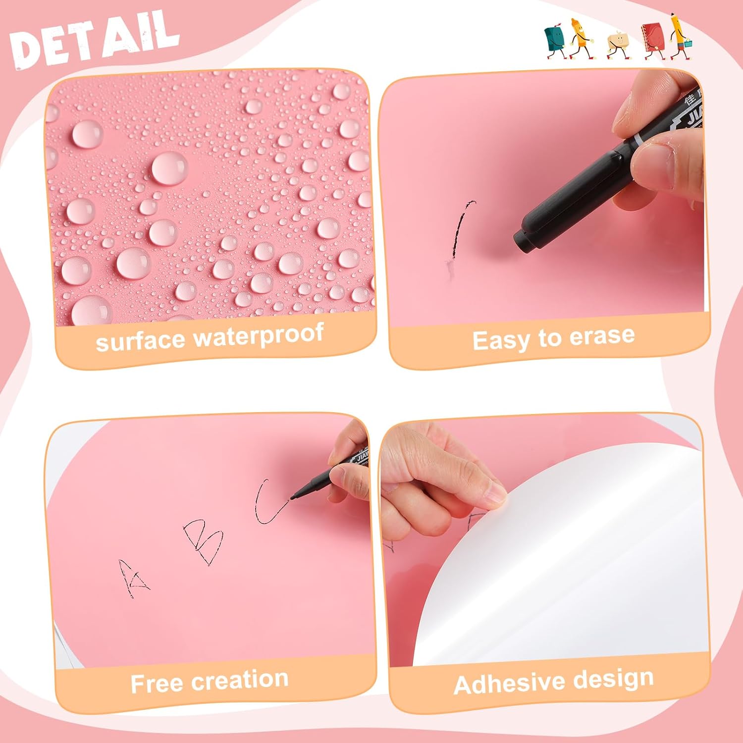 Lincia 36 Pack Colorful Erase Dots Circles 10.5 Inch Removable Vinyl Spot Dry Erase Desktop Writing Spots Set for 100th Day of School Classroom Table Teacher Students Home Desk Wall (Multicolor)