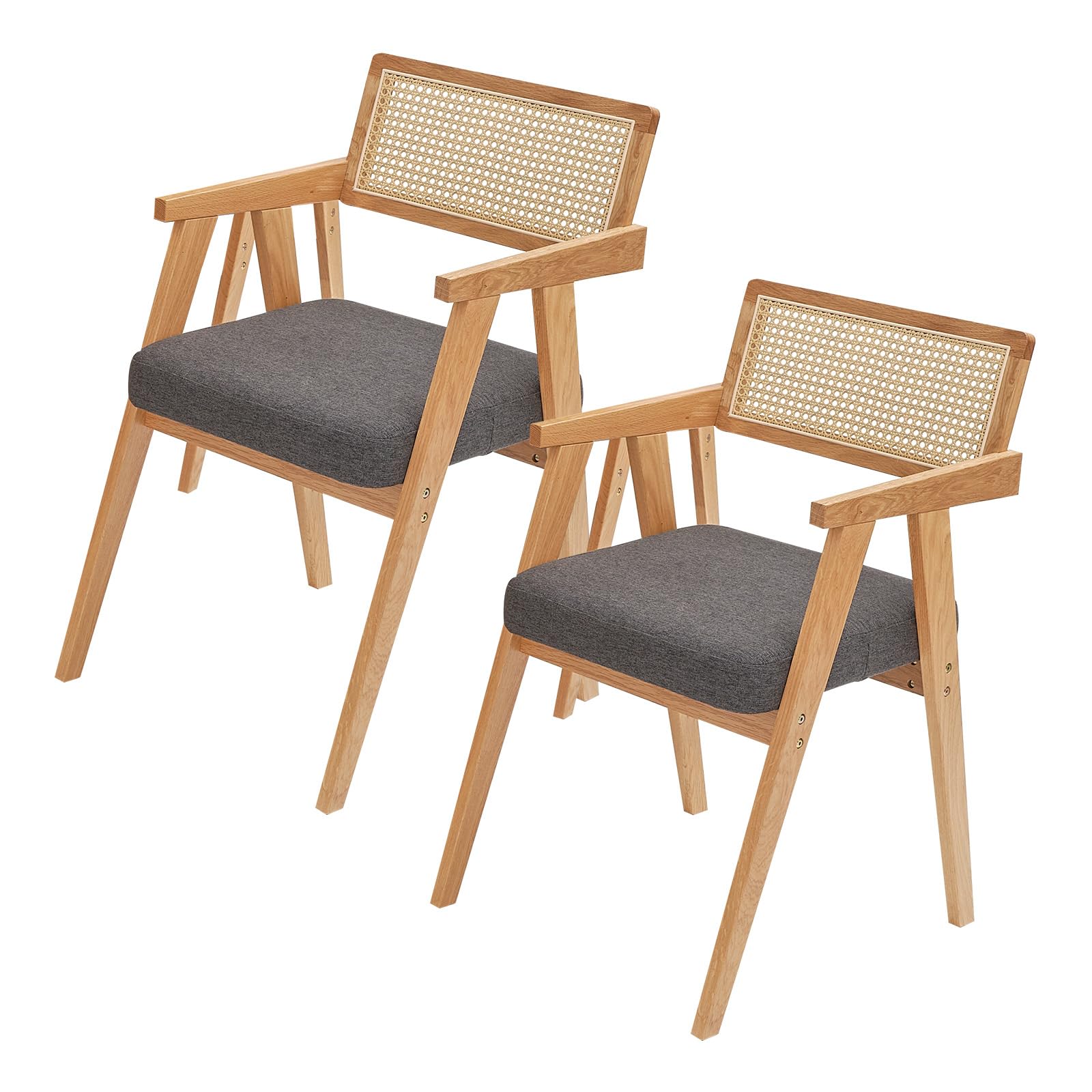 Amazon｜LOWYA ロウヤ ダイニングチェア 2脚セット ラタン調 木製 天然