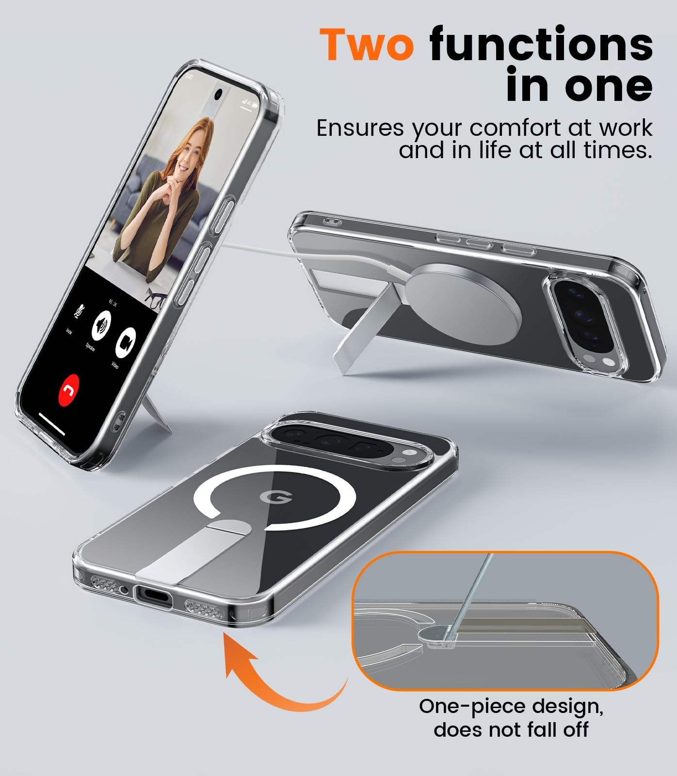 Cover Magnetica per Google Pixel 9A Con Cavalletto Compatibile
