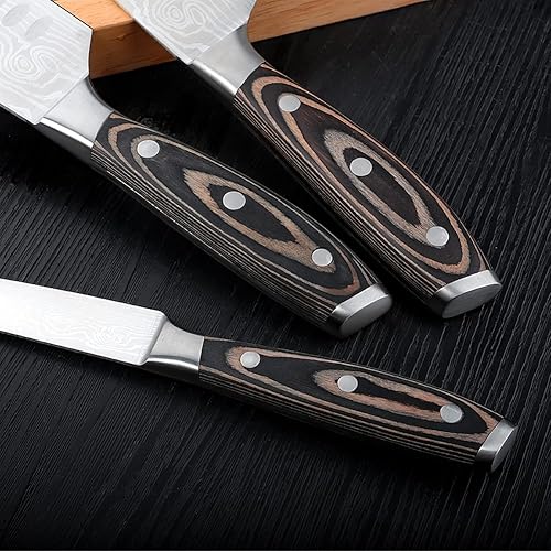 Miniatura 8 de Juego de cuchillos,Juego de cuchillos en caja de 5-8 pulgadas,Cuchillo de cocina alemán de acero inoxidable de primera calidad,Juego de cuchillos de