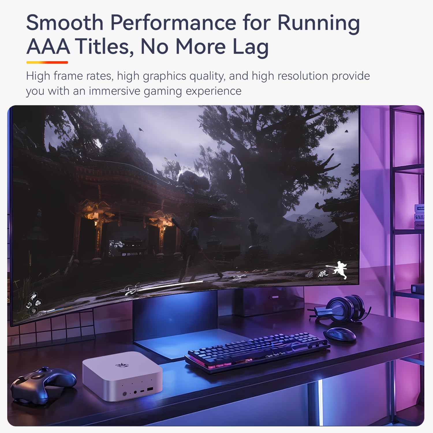Beelink Mini PC SER9, AMD Ryzen 9 AI HX 370(12C/24T, 5,1GHz), 32GB LPDDR5X 1TB PCIe4.0 SSD Mini Gaming PC, 4K Triple Display, HDMI/DP/USB4.0, 2.5G RJ45/WiFi 6/BT5.2
