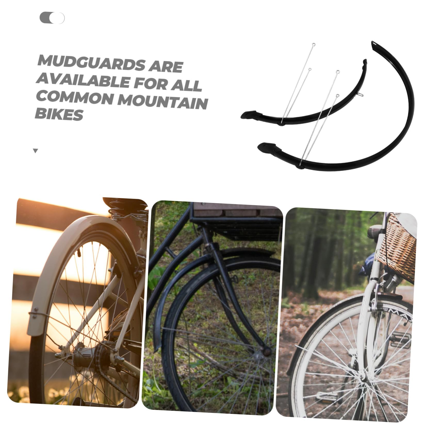 iplusmile Guardabarros para Bicicleta de Montaña 700c Negro Plástico