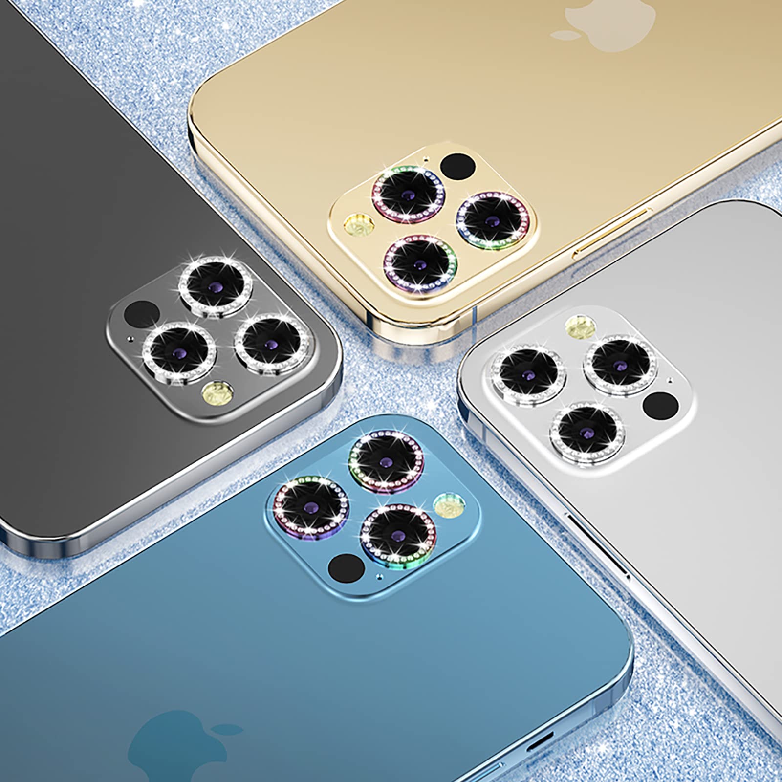 Sparkly Diamond Camera Lens Protector For IPhone 14 Series - Tempered Glass Bling 6 thumbnail image