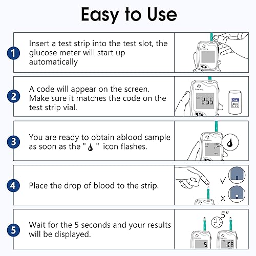 Miniatura 7 de Kit de monitor de glucosa en sangre, 50 tiras de prueba, 50 lancetas, 1 medidor de glucosa en sangre, 1 dispositivo de punción, kit de prueba de