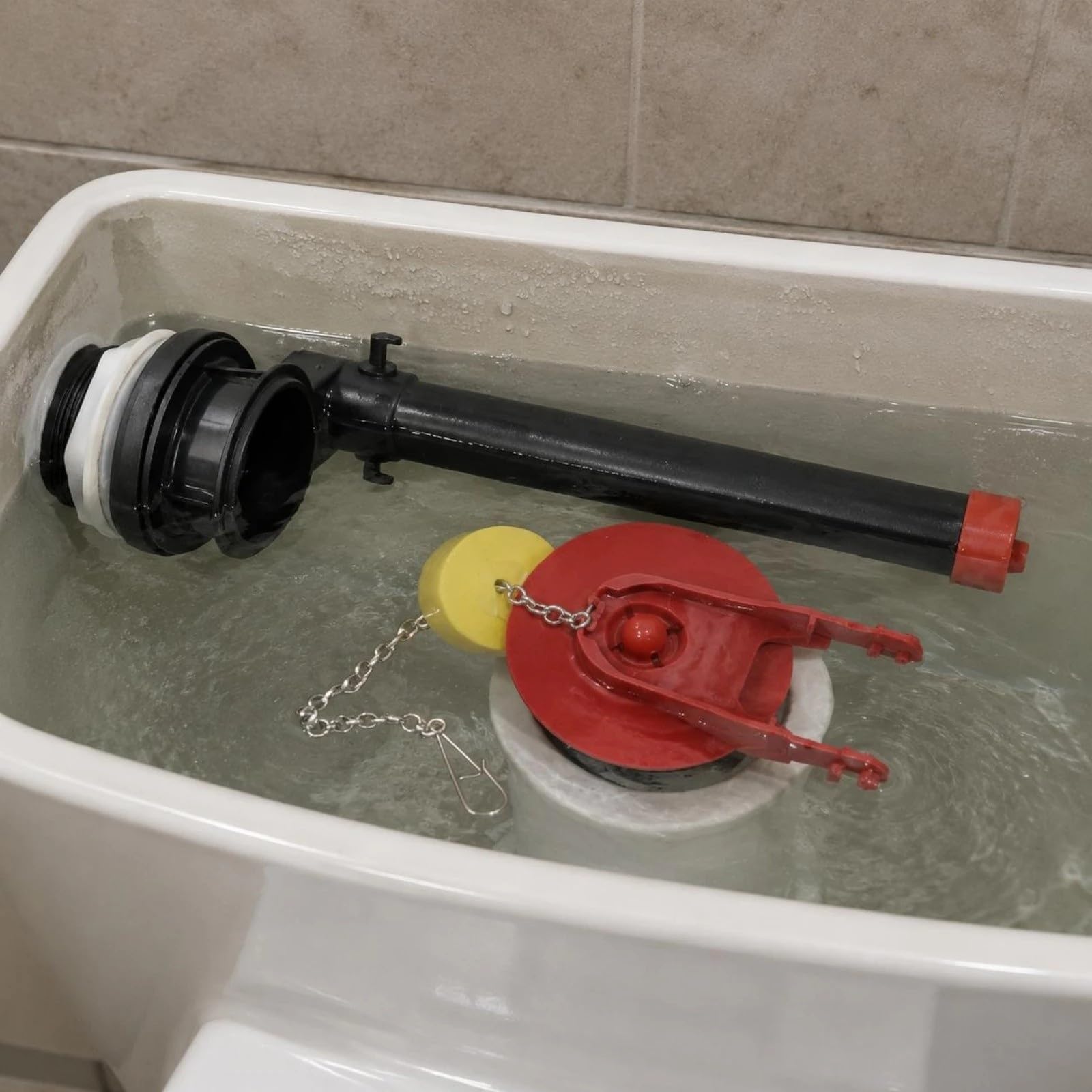 Galleggiante Cassetta Wc Kit di montaggio valvola scarico divisa 59 mm | Riparazione WC in due pezzi, installazione semplice