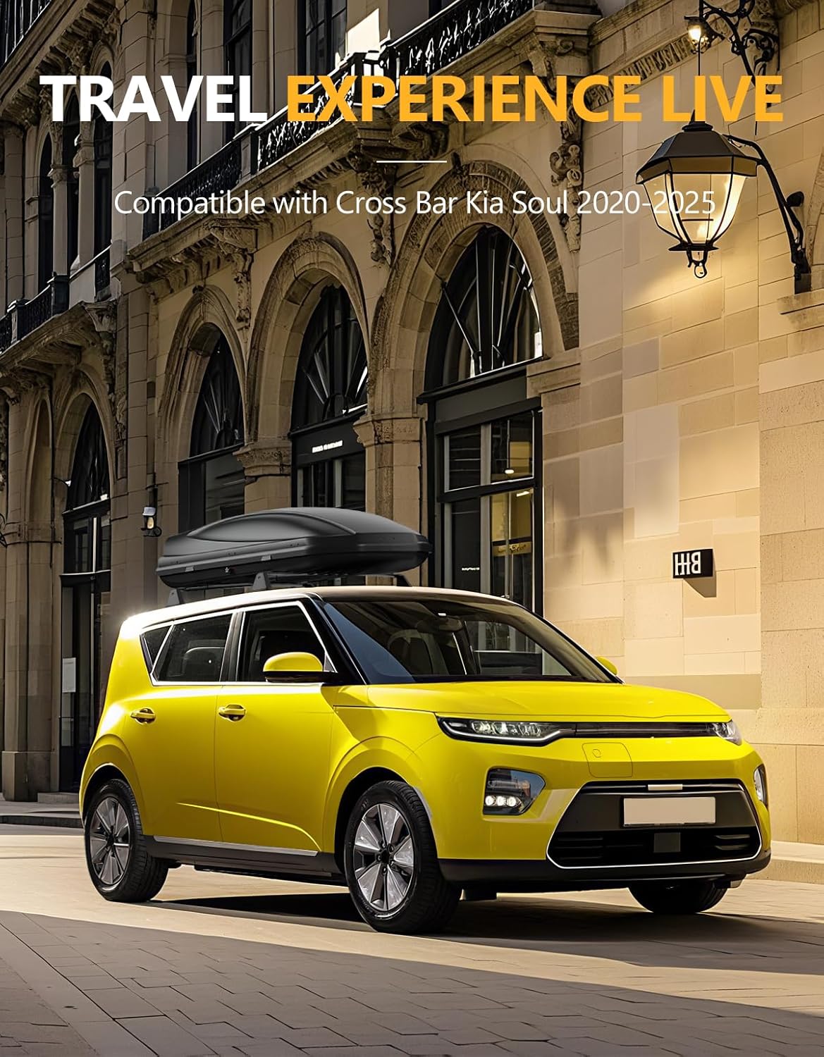 Tuyoung 220lbs Lockable Roof Rack Cross Bars Compatible with Kia Soul 2020 2021 2022 2023 2024 2025 Without Side Rails, Aluminum Roof Rails Crossbars Cargo Bars Luggage Carrier Black Accessories