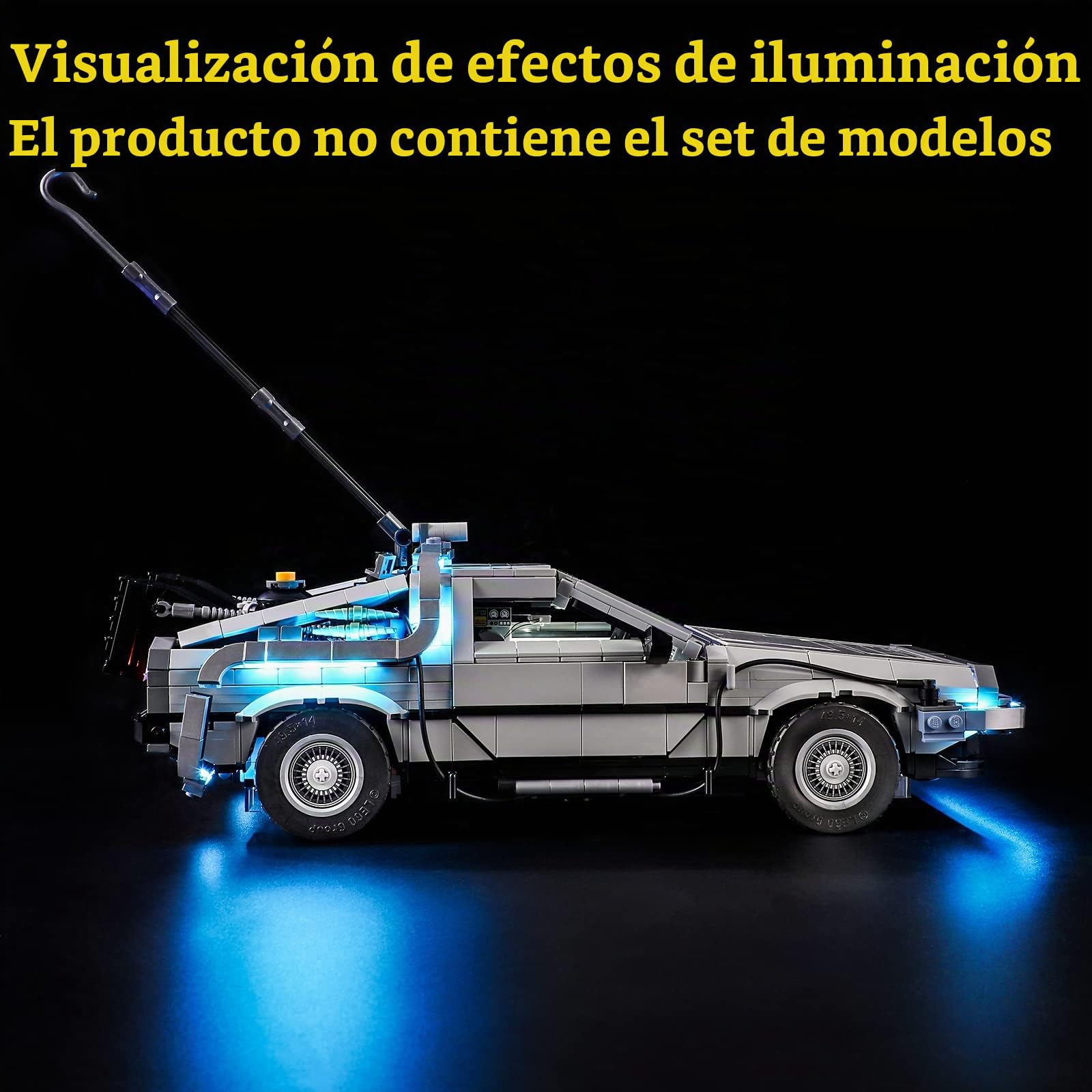 GEAMENT Kit de Luces LED Compatible con Lego Back to The Future Time Machine - Conjunto de luz por Creator 10300 (Juego Modelo no Incluido)