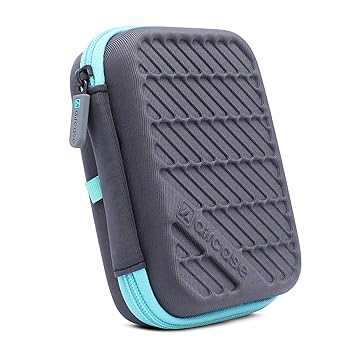 AirCase 2.5 Inch External Hard Drive Case with Shockproof EVA HardShell & Soft Lining | Travel Organizer Pouch with Mesh Pocket, Zipper Closure for HDD/SSD, Earphones, Cable, Charger & Gadgets (Grey)