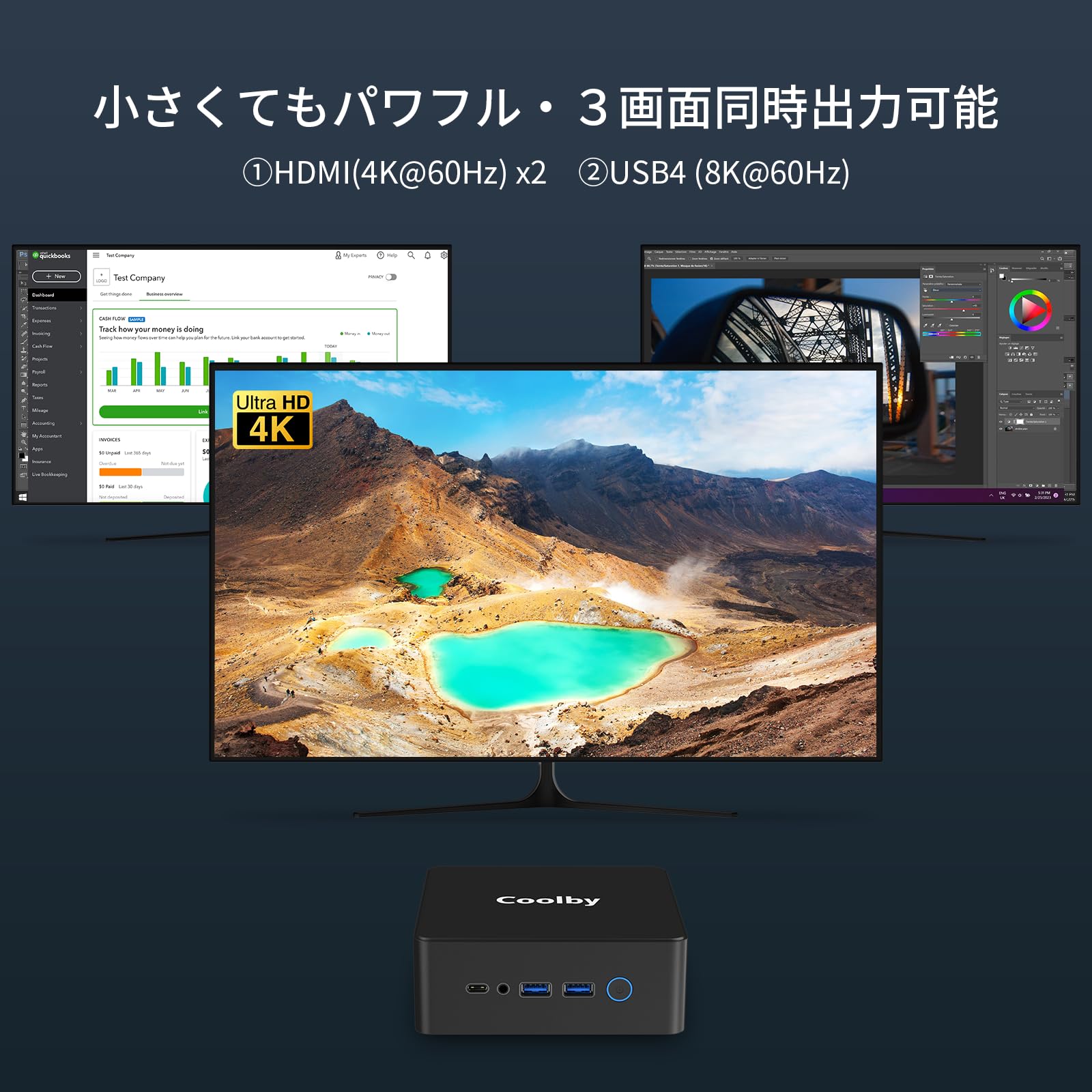 Amazon.co.jp: ミニpc Ryzen 7 7735HS DDR5 32GB+1TB SSD mini pc 小型 