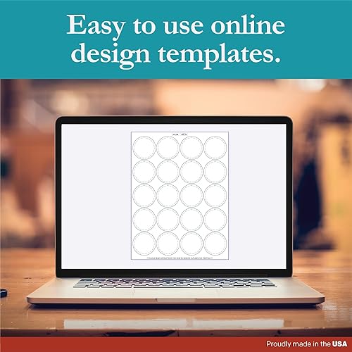 Miniatura 3 de Premium Label Supply Etiquetas redondas adhesivas blancas, círculo de 2 pulgadas, compatibles con láserinyección de tinta, (20 etiquetashoja), 100