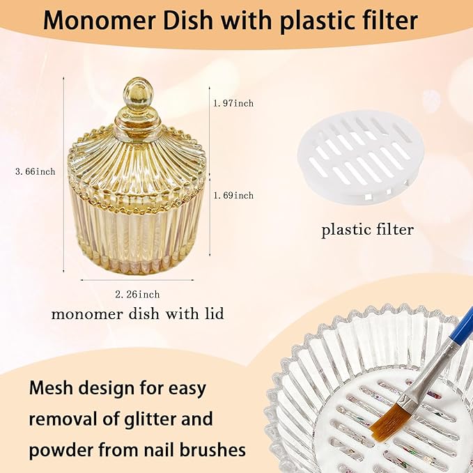 Monomer Dish Dappen Dish para Líquido Acrílico 3oz miniatura 3