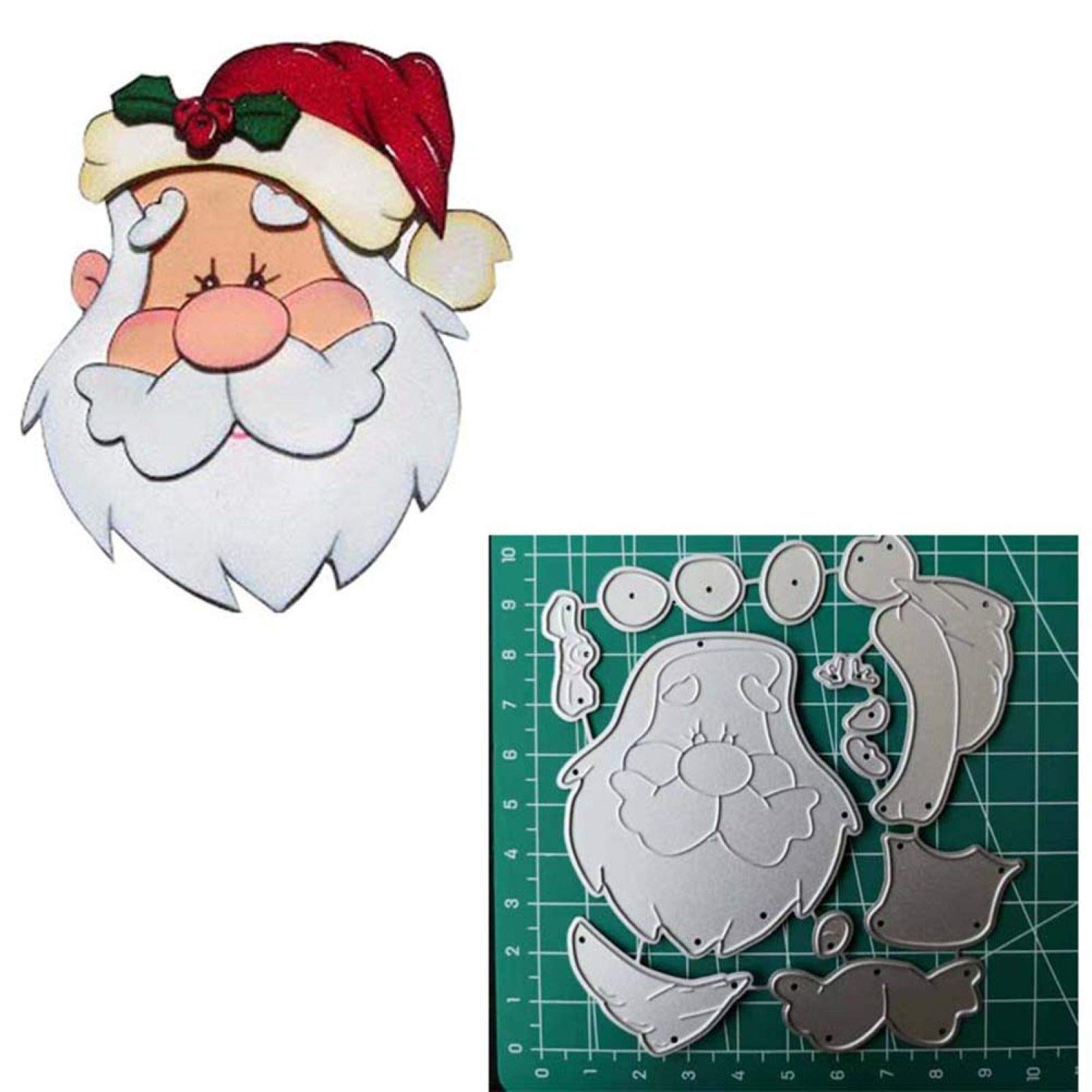 Fustella Metallica Babbo Natale: Per Biglietti Di Natale Fai Da Te Che Lasciano A Bocca Aperta (9,3 X 7,1 Cm)