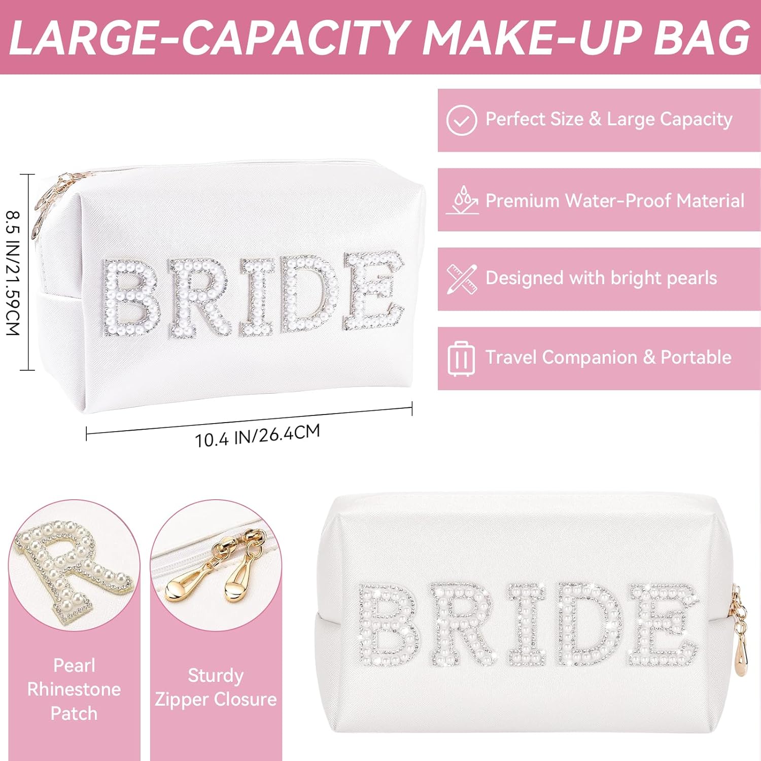 Bride Gifts Canvas Tote Bag, Bridal Shower Bachelorette Wedding Engagement Honeymoon Gift & Decoration