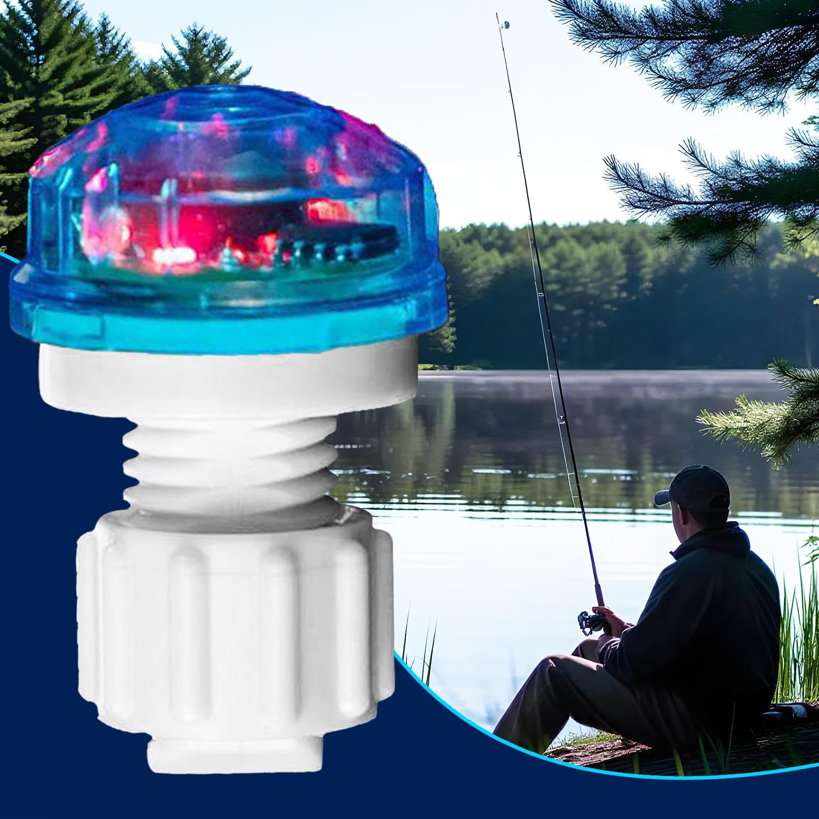 Fishing Rod Bite Alarm, LED Sensitive Electronic Fishing Alarm, Alert Bell for Casual Activity, Gear for Beginners & Experienced Anglers, 1.38 x 0.91 Inches