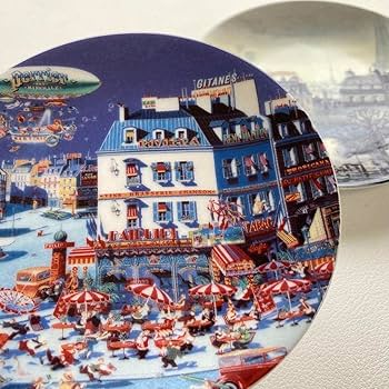 Amazon.co.jp: ヒロヤマガタ 絵皿 飾り皿 絵画 ペリエ レイニーデイ 2