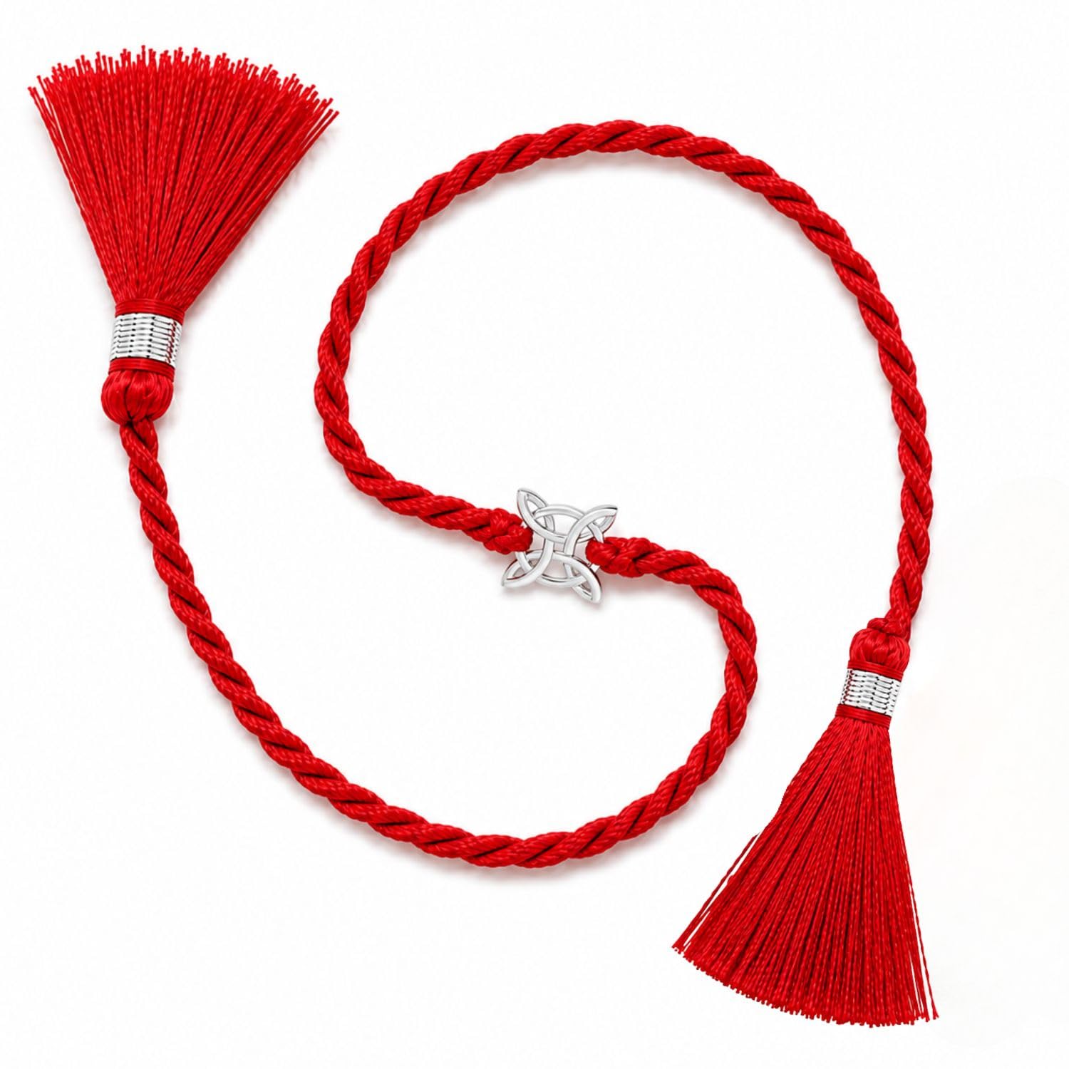 925 Sterling Silver Premium Designer Bracelet Rakhi for Brother | Handmade Raksha Bandhan Sacred Thread with Silver-Tone Geometric Charm & Adjustable Red Braided Cord | Traditional Festival Rakhi Gift-image-26