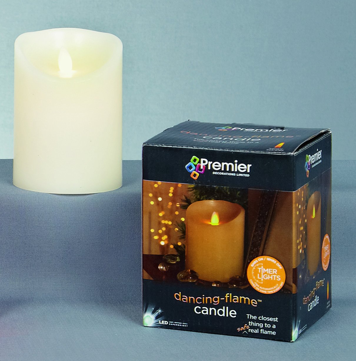 Crillys Red Premier 13Cm Dancing Flame Battery Operated Light Up Flickering Candle