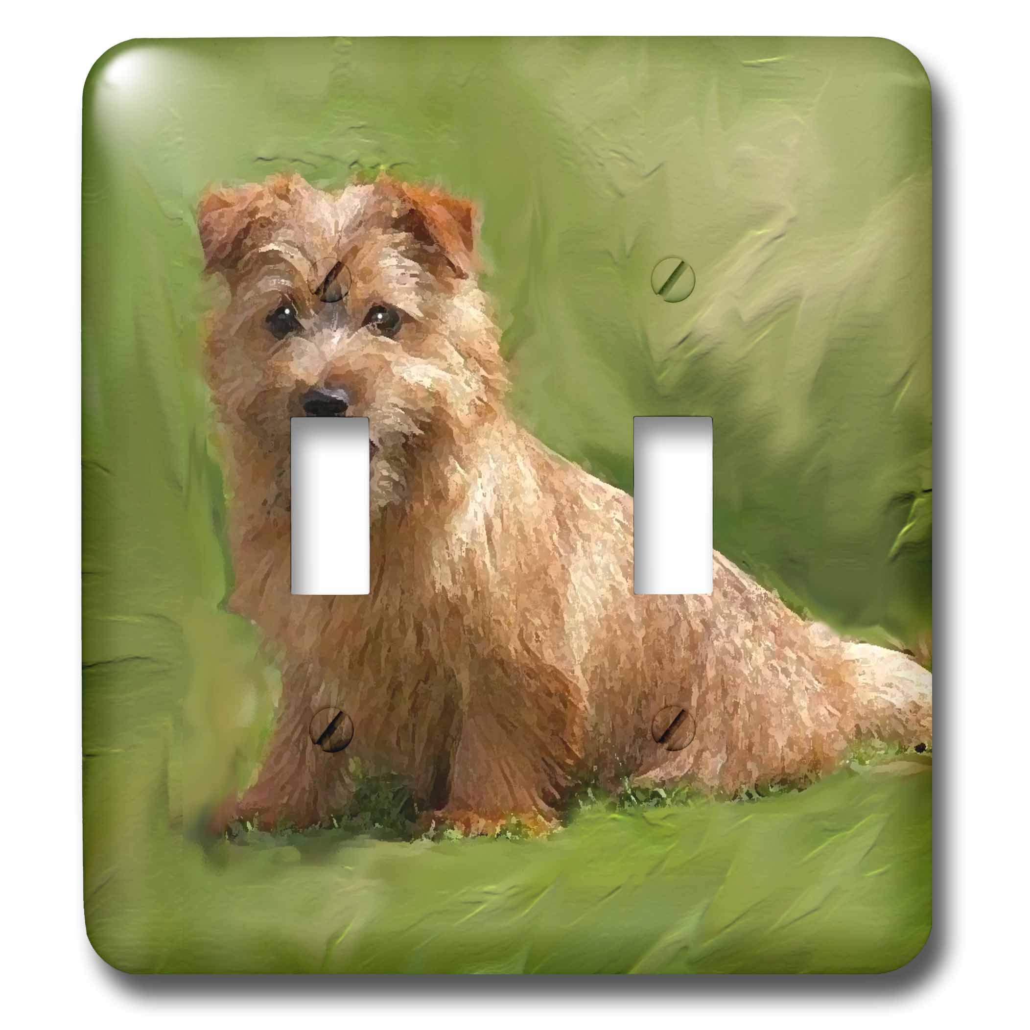Interrupteur Norfolk Terrier 3dRose lsp_4217_2 idéal pour salon et entrée