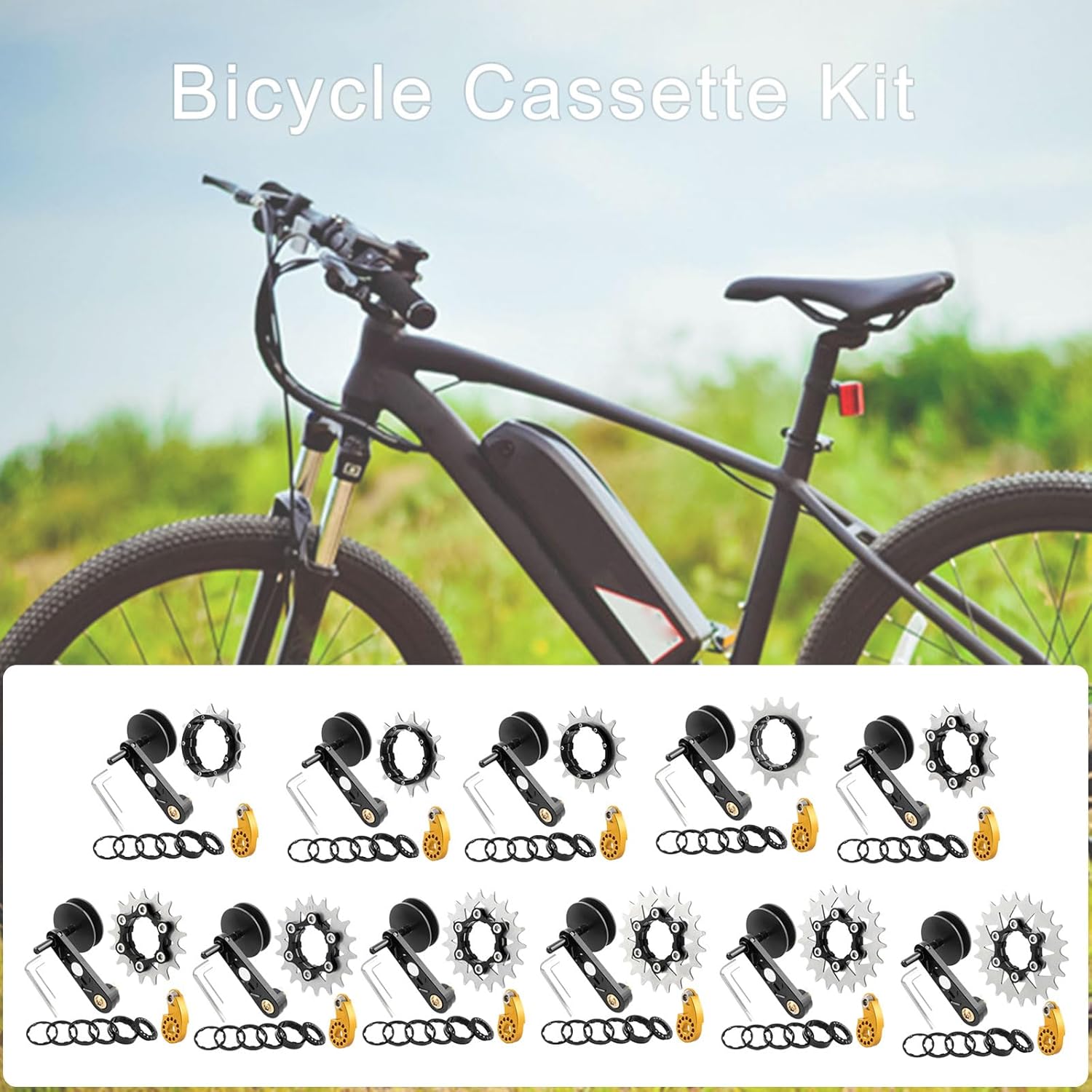 Single Speed Conversion Kits Bicycles Single Speed Adjuster Converter Chain Guide Cassettes Cogs Bike Chain Tensioner