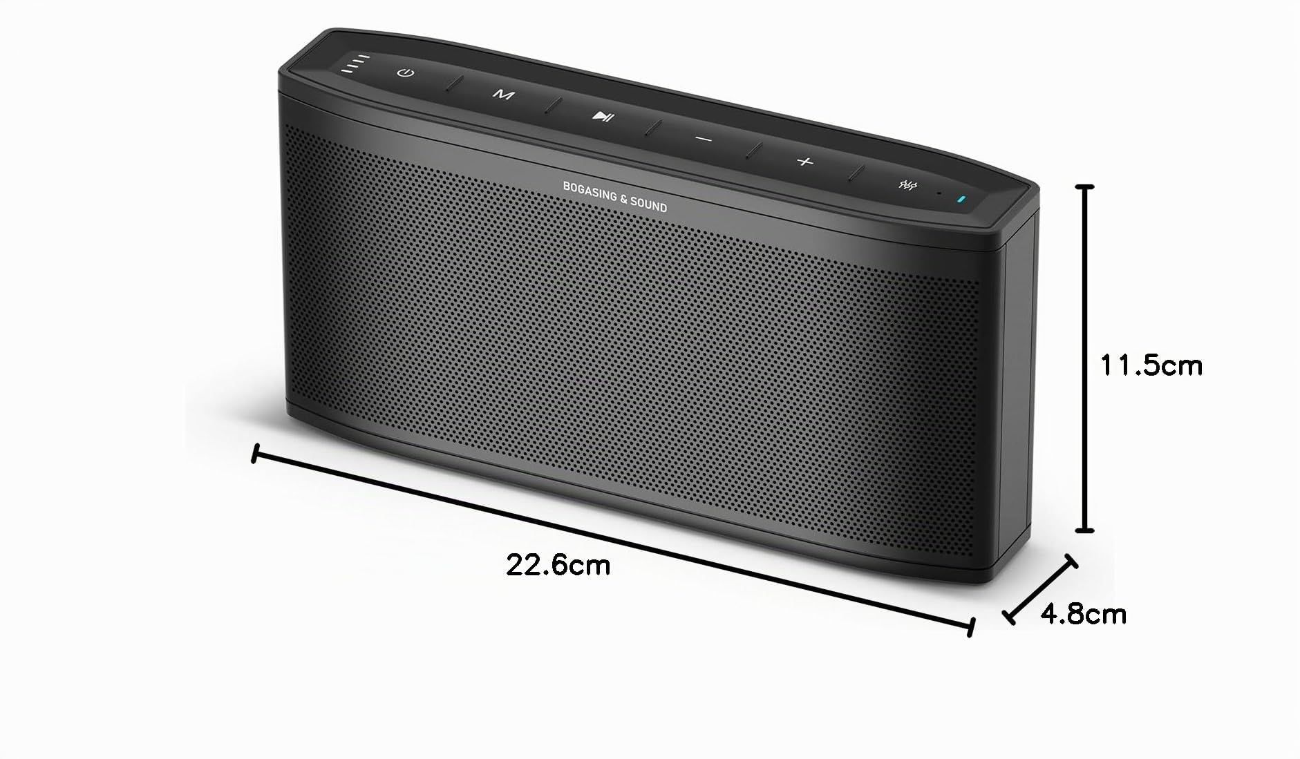 BOGASING Era S9 Pro Enceinte Bluetooth Puissante, Haut Parleur avec Audio 2 Canaux et Deux radiateurs passifs, 48H Autonomie, EQ, TF Carte, AUX, Microphone Intégré, Enceintes pour la Bureau (Noir)