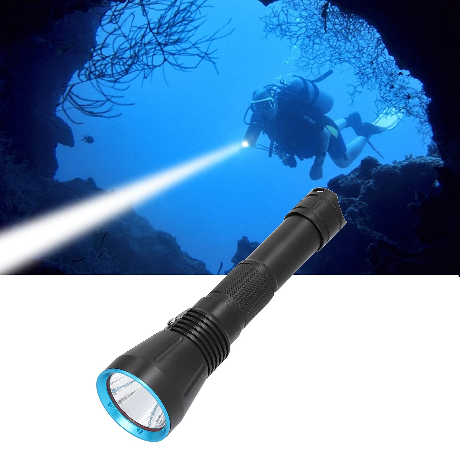 Hyuduo SST70 LED Nurkowa, 8000 Lumenów Latarka Ręczna
