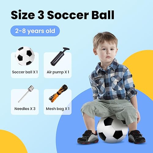 Miniatura 3 de INPODAK Soccer Ball for Toddler Kids 1-3 2-8 6-12, Size 2 Size 3 Size 4 Soccer Ball, Cartoon Dinosaur Unicorn Balls with Pump, Mesh Bag and Gift