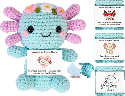 Regalos de Crochet de Animales con Tarjeta de Ánimo
