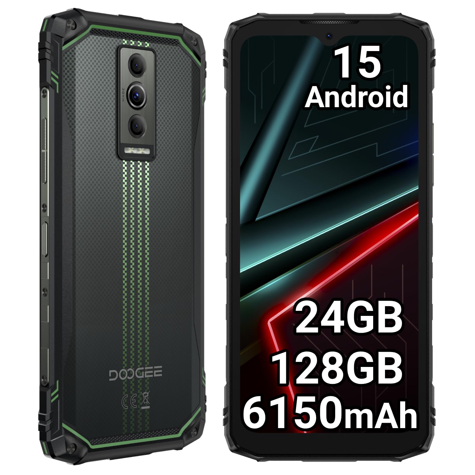 doogee blade 10 energy smartphone rugged android 15 batteria 6150mah ip68 ip69k