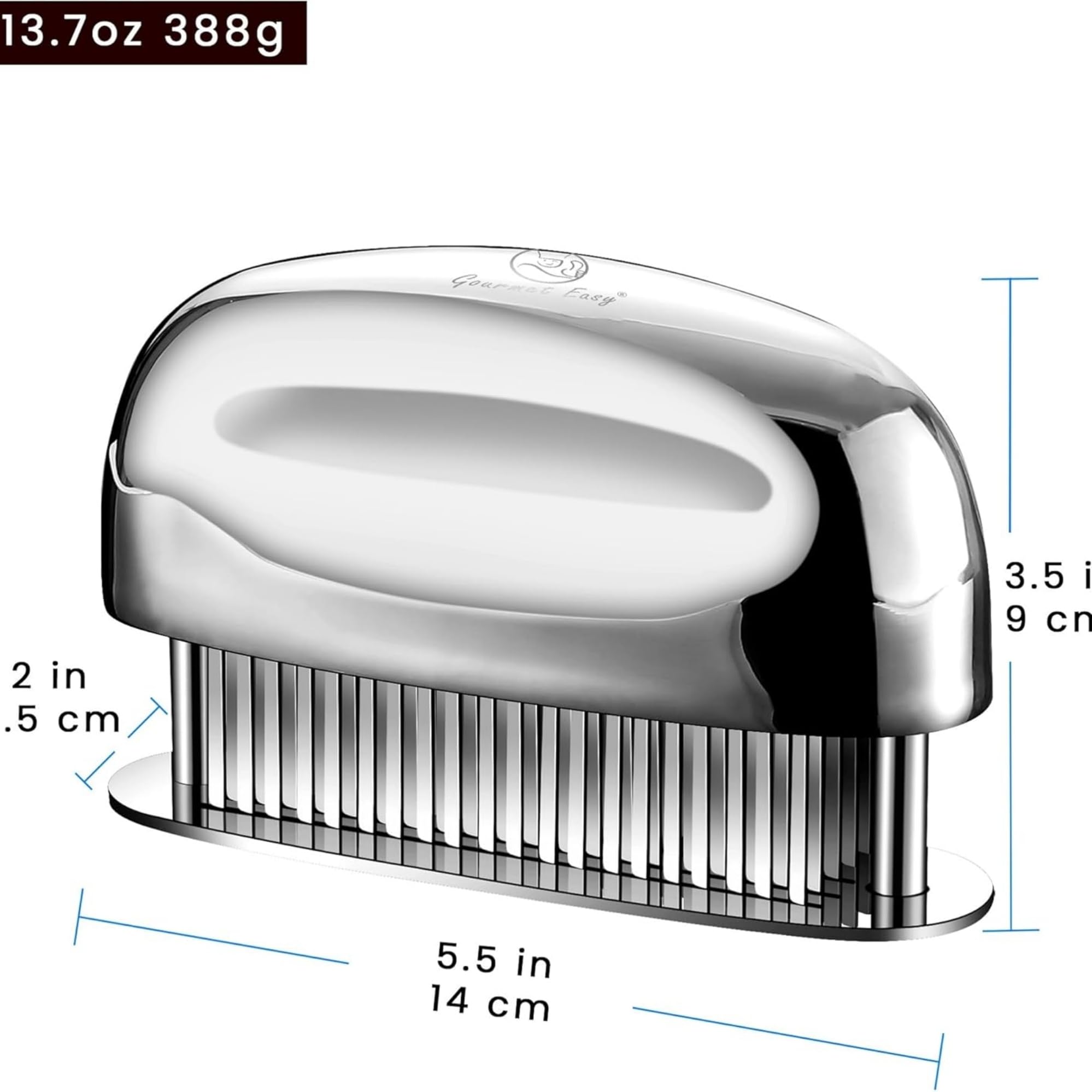 Gourmet Easy Tenderizer do mięsa ze stali nierdzewnej – steki, wołowina, kurczak, wieprzowina, cielęcina