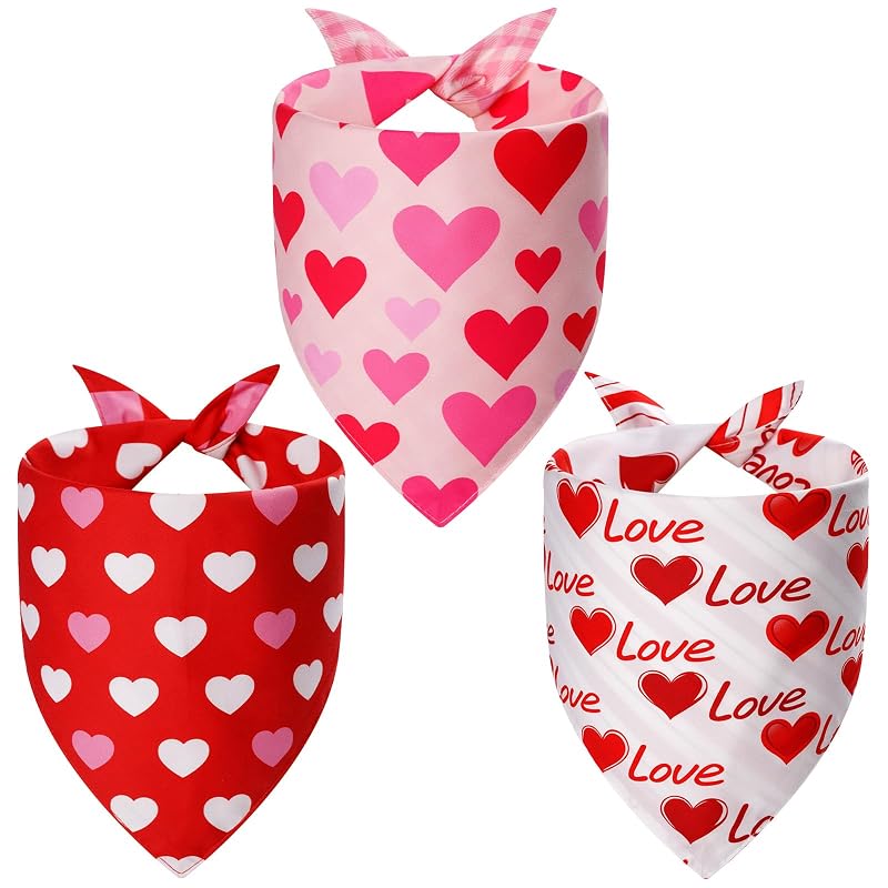 Bandana para Cães Agroon Dupla Face com 6 Estampas, Tamanho Grande, Pacote com 3