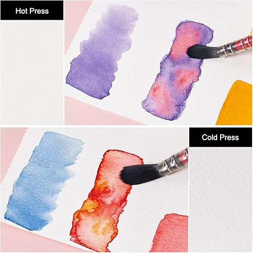 Miniatura 3 de Paul Rubens Papel de acuarela, diario de acuarela de prensa caliente, 50% algodón, 140 libras, 10.58 ozm, 20 hojas de 5.2 x 3.8 pulgadas, diario de