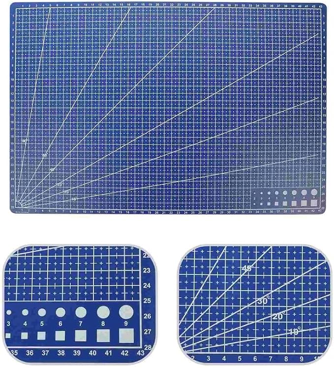 Automatic Rotating Board Cutting Pad Pvc Sided Pad Professional Sewing Carving Cutting and Pasting(Blue) image 2