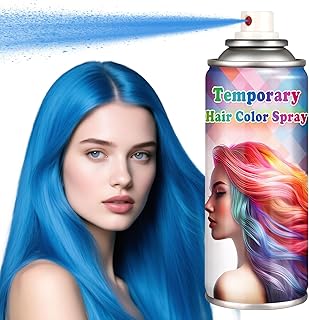 Blue Temporary Hair Color Spray for Kids Women,One-Time Use Washable Hai...