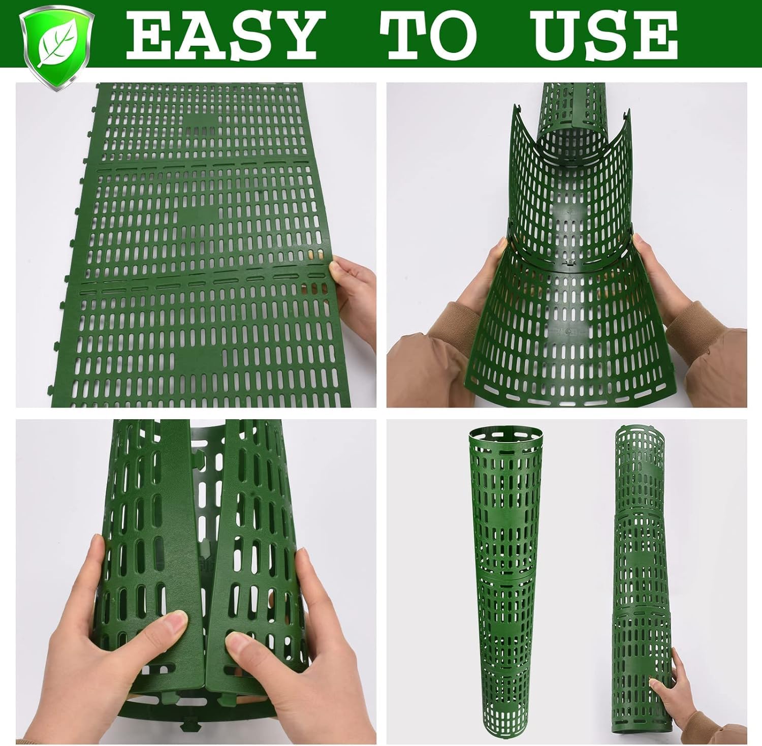 Protezione per tronco d'albero, confezione da 7 protezioni espandibili resistenti per tagliaerba, animali, facili da usare, perfette per alberelli e alberi da frutto