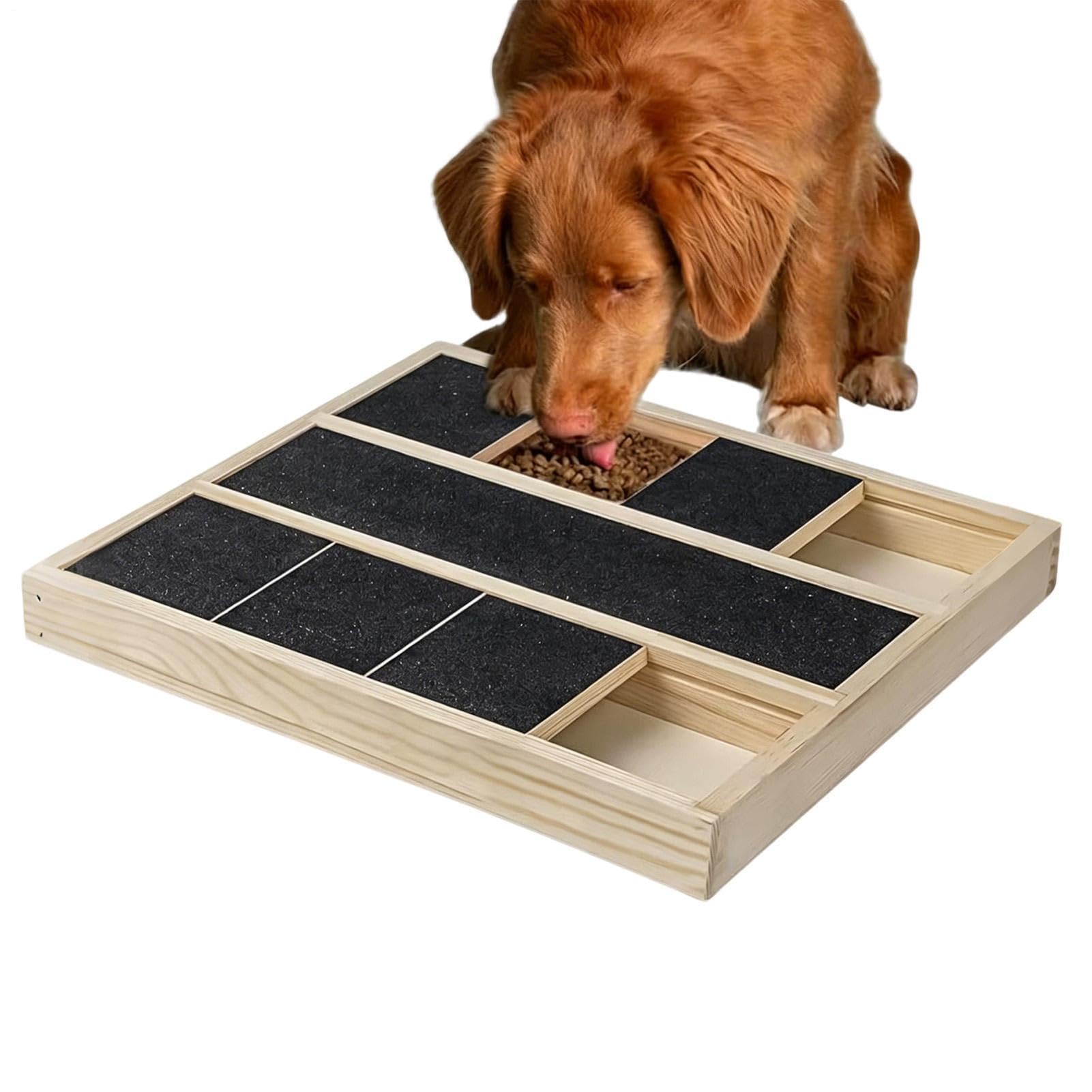 Planche à limer les griffes de chien Jouet lime en bois avec boîte à | Planche De Griffage Chiens Soin et entretien des griffes en intérieur comme extérieur et apprentissage du grattage
