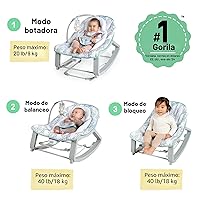 Vista 2 de Ingenuity Keep Cozy 3 en 1 Grow with Me - Asiento rebotador vibratorio para bebé que crece conmigo y hamaca de bebé a niño pequeño, vibraciones