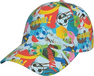 Soccer Hat for Men Women Adjustable Sport Baseball Cap Soccer Fan Gifts Accessories Decorations