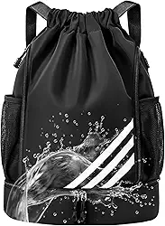 Mochila Esportiva Impermeável para Academia, Bolsa Grande com Compartimento para Tênis e Itens Molhados - Futebol e Treino