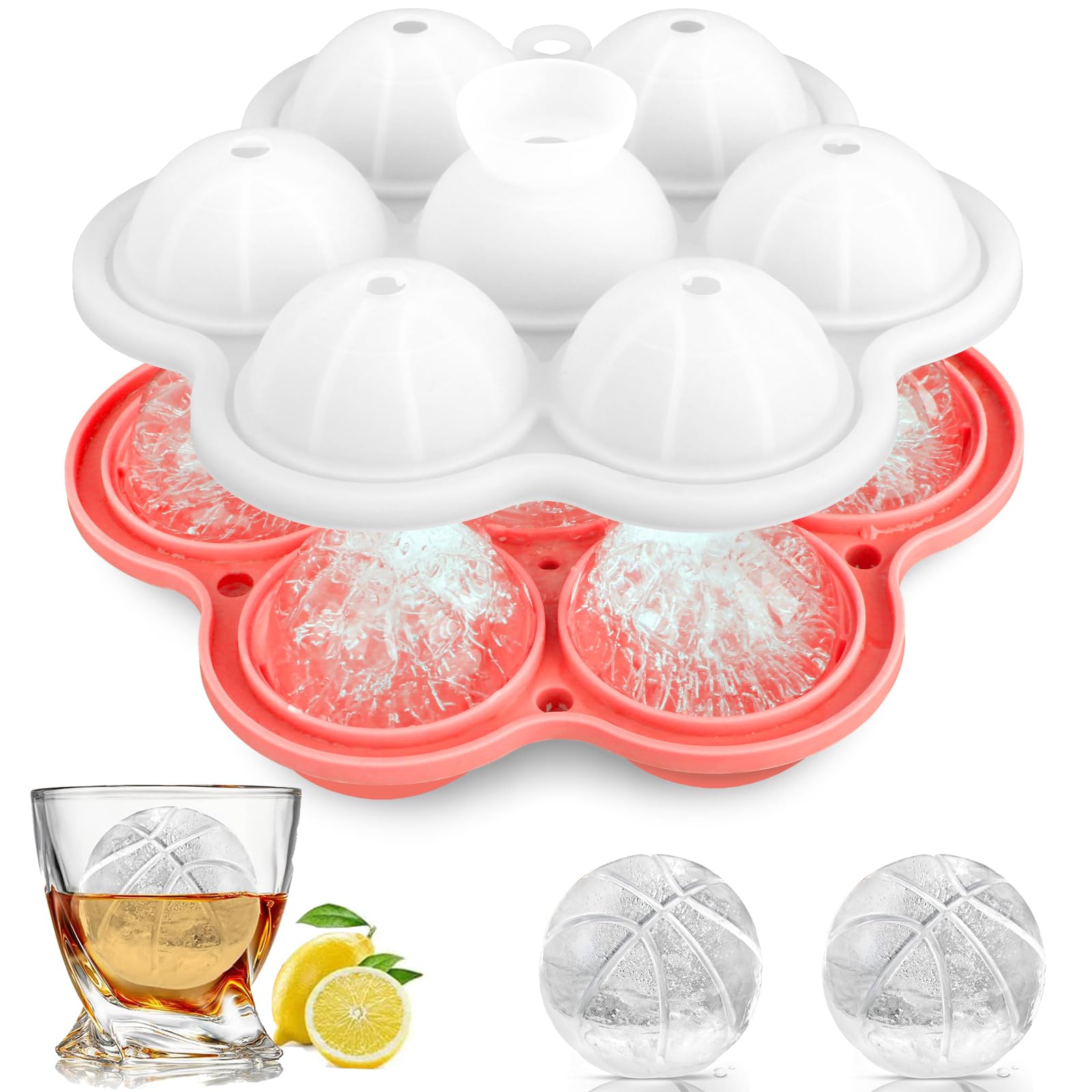 Amazon | GESPERT 製氷皿 丸氷 製氷器 丸い氷 直径4.5cm 溶けにくい 7