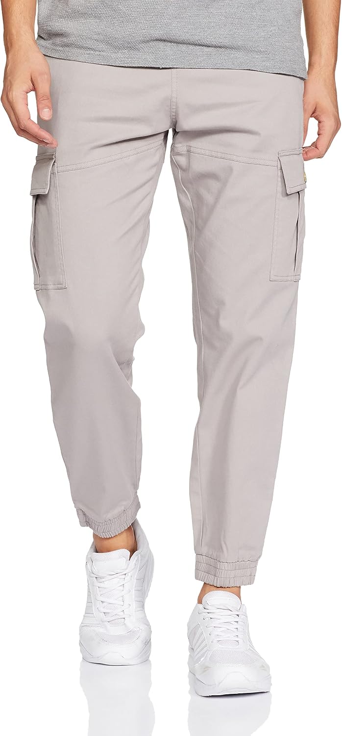 Amazon Brand - Symbol Men's Stretchable Slim Fit Cargo Jogger Pants | Chinos | Casual Trousers